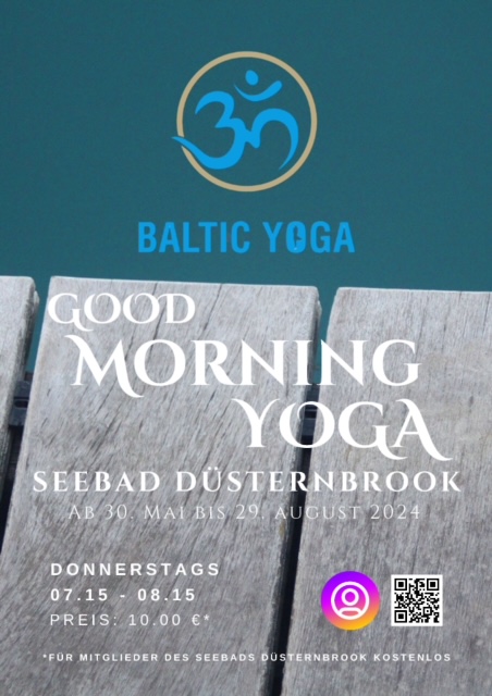 Good Morning Yoga im Seebad Düsternbrook ab 30. Mai bis 29. August 2024 jeweils Donnerstags zwischen 7:15 - 18:15 Uhr